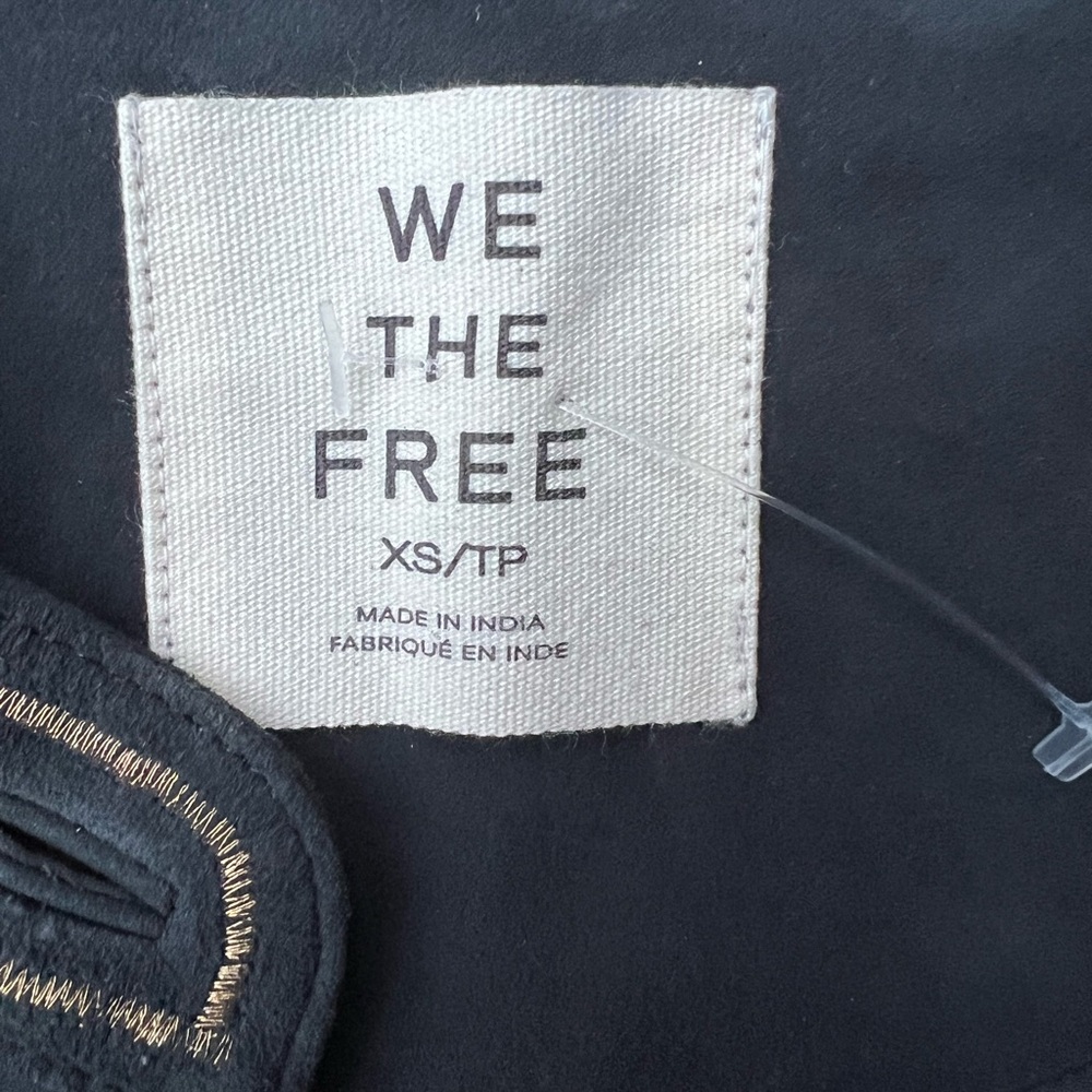 Z098.New Free People We The Free Beaded Embroidered suede leather Jacket $400 - Picture 5 of 6